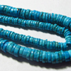 AAA - High Quality - So Gorgeous - TOURQUISE - - Smooth Tyre wheel Shape Beads 15 inches Long strand size - 4 - 4.5 mm approx